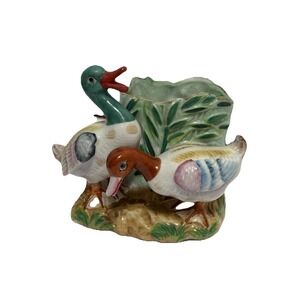 Antique Nippon Duck Planter Figural Vase Noritake Morimura